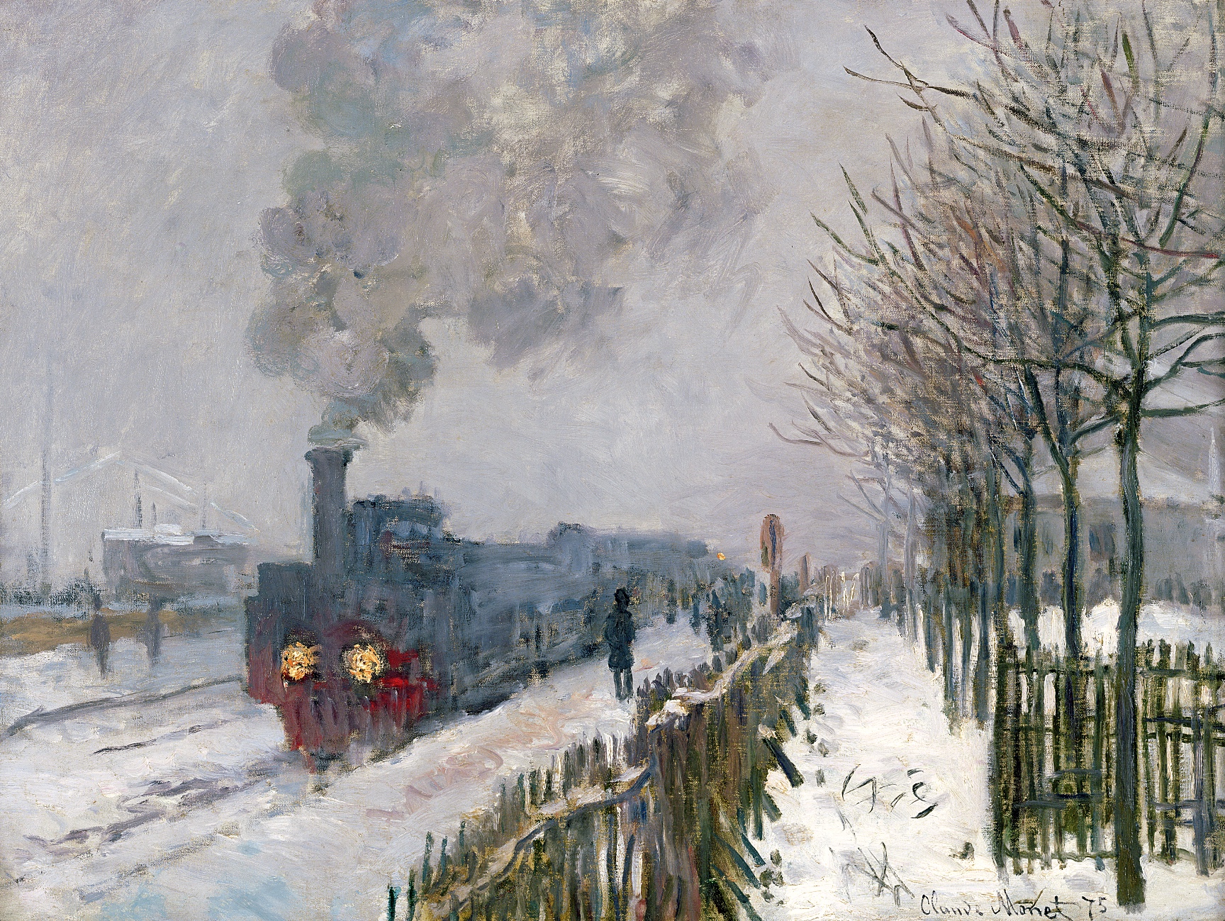 La neige sous le pinceau de Claude Monet…