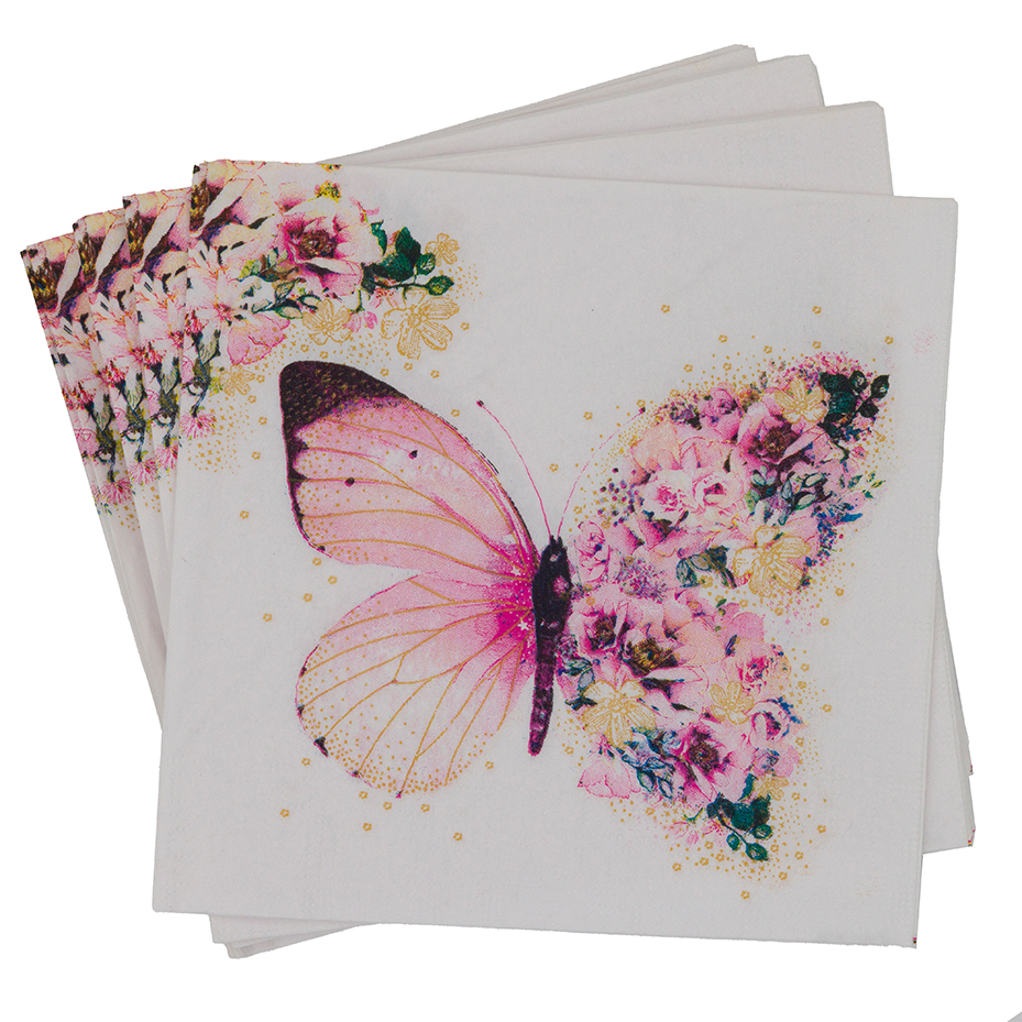 Serviettes en papier – Papillons
